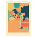 Kirchheim unter Teck Stadtkarte Poster – Polychroma Modern Art Print