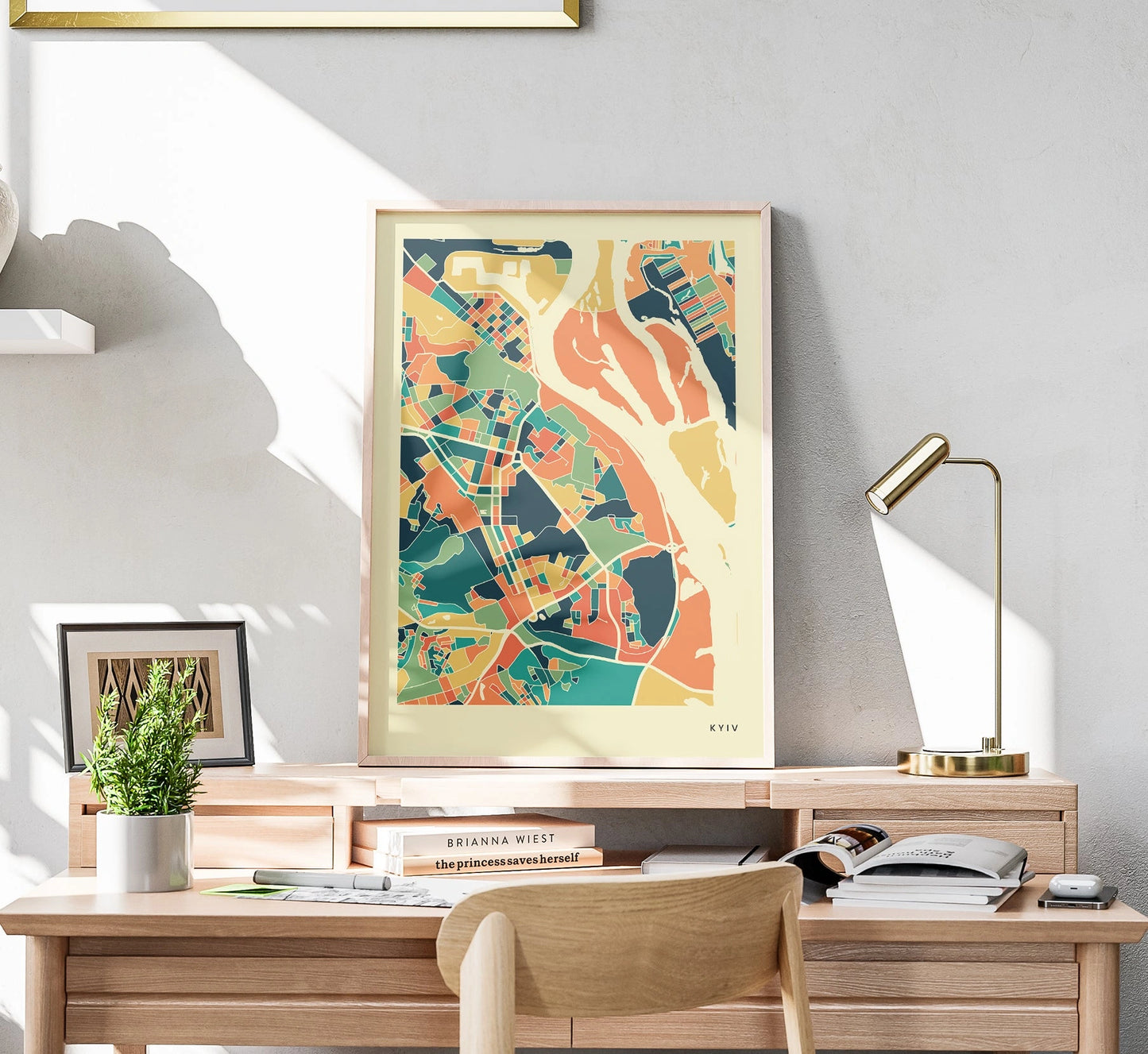 Kyiv Stadtkarte Poster – Polychroma Modern Art Print