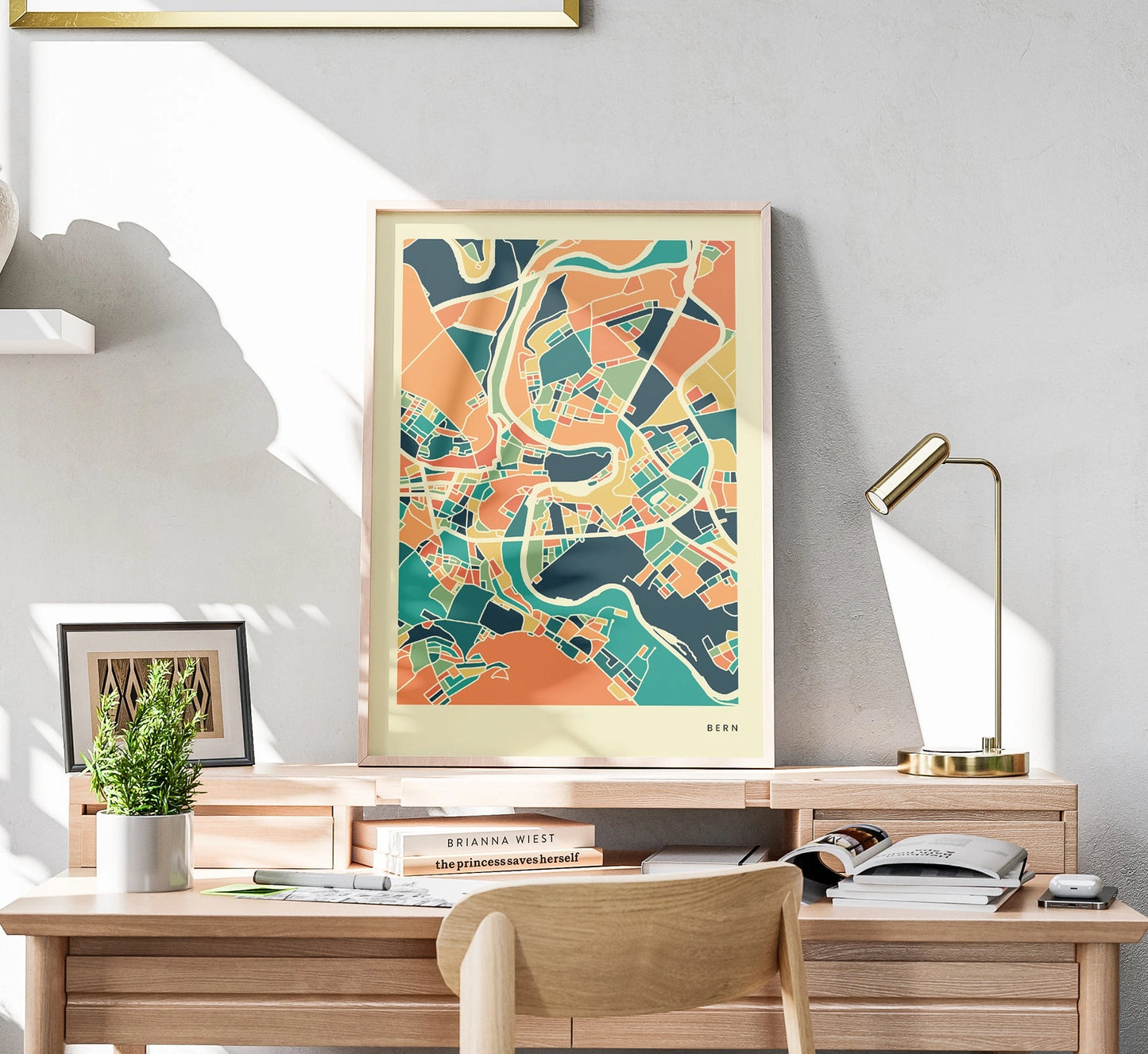 Bern Stadtkarte Poster – Polychroma Modern Art Print