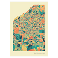 Cleveland, Ohio Stadtkarte Poster – Polychroma Modern Art Print