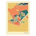 Leonberg Stadtkarte Poster – Polychroma Modern Art Print
