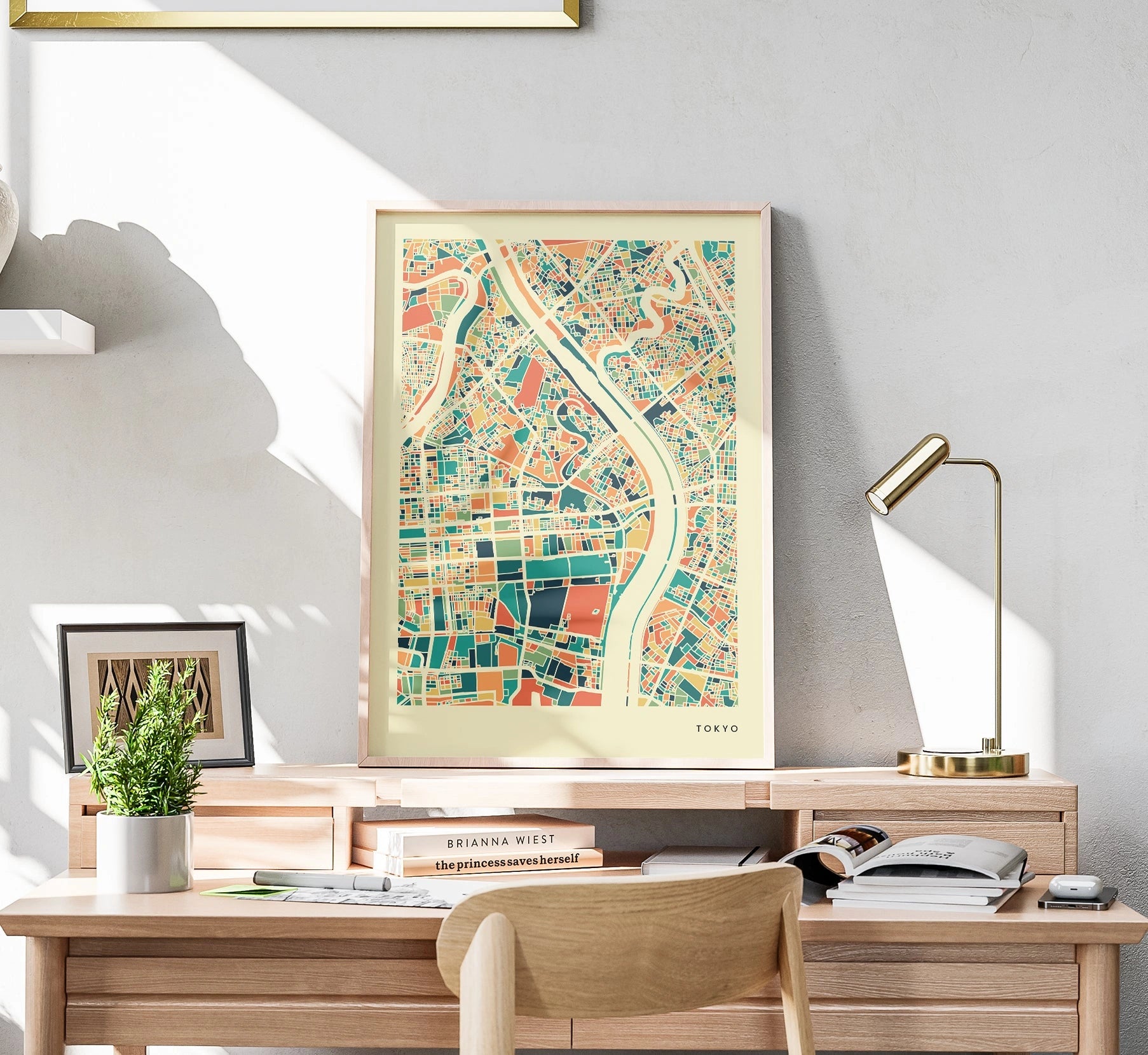 Tokyo Stadtkarte Poster - Polychroma Stadtplan Modern Art Print Stadtkarte Poster – Polychroma Modern Art Print