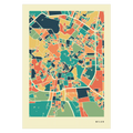 Milan Stadtkarte Poster – Polychroma Modern Art Print