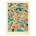 Berlin Stadtkarte Poster – Polychroma Modern Art Print
