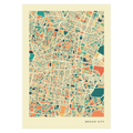 Mexico City Stadtkarte Poster – Polychroma Modern Art Print