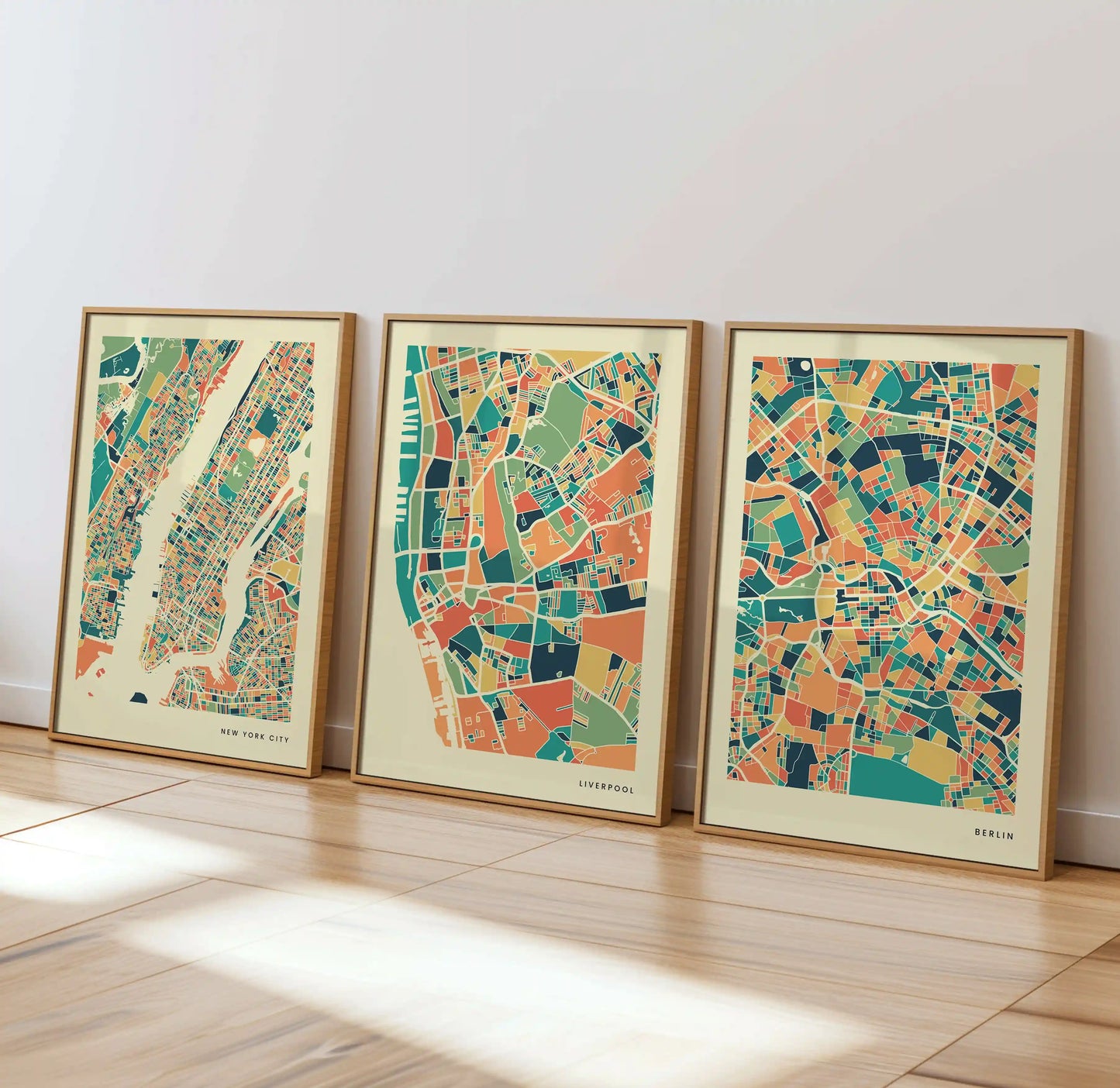 Liverpool Stadtkarte Poster – Polychroma Modern Art Print