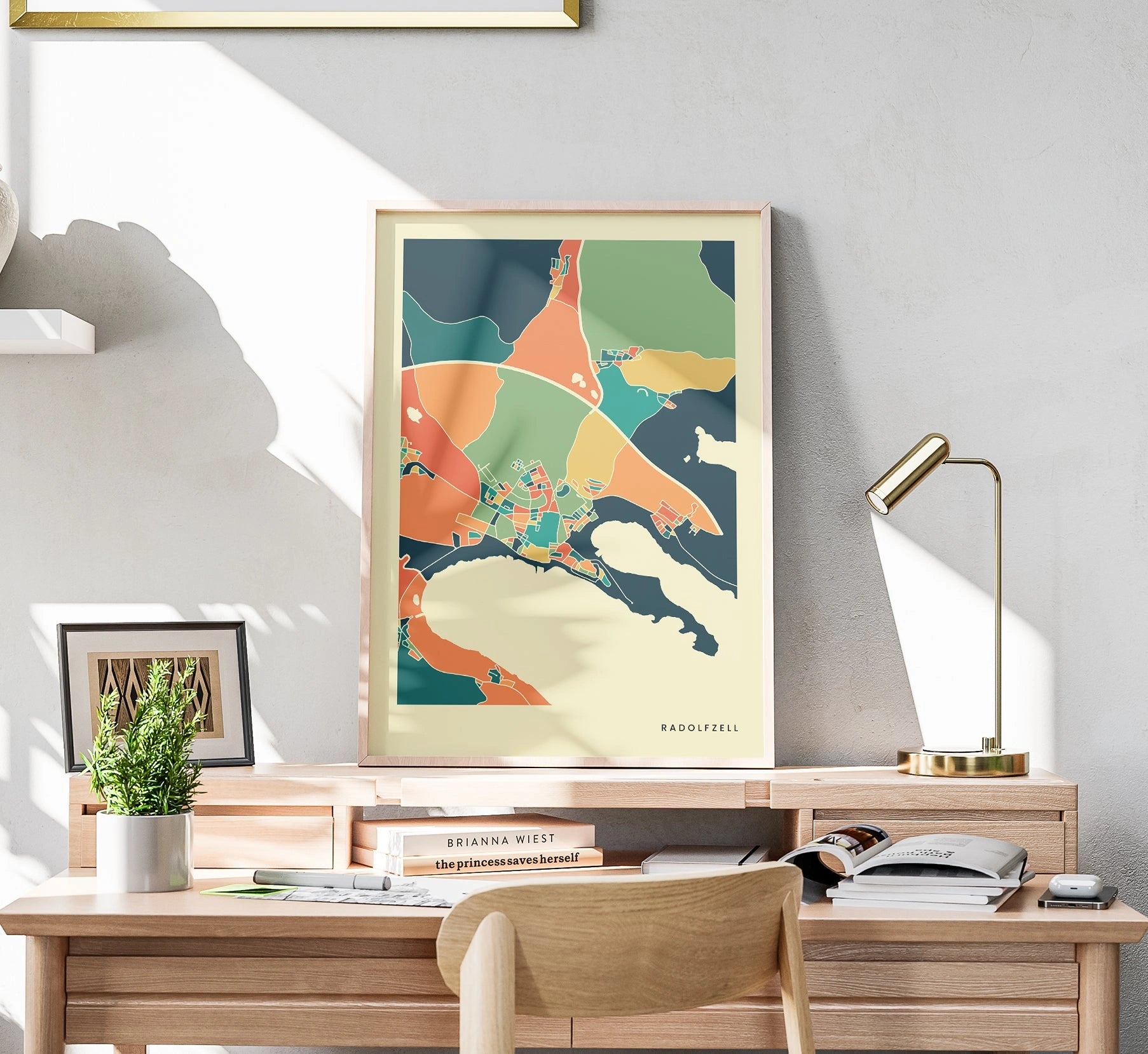 Radolfzell Stadtkarte Poster – Polychroma Modern Art Print