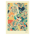 Roma Stadtkarte Poster – Polychroma Modern Art Print