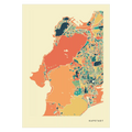 Kapstadt Stadtkarte Poster – Polychroma Modern Art Print