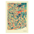 Toronto Stadtkarte Poster – Polychroma Modern Art Print