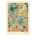 München Stadtkarte Poster – Polychroma Modern Art Print
