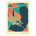 Vaterstetten Stadtkarte Poster – Polychroma Modern Art Print