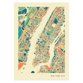 New York City Stadtkarte Poster – Polychroma Modern Art Print