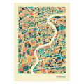 Shanghai Stadtkarte Poster – Polychroma Modern Art Print