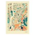 Cairo Stadtkarte Poster – Polychroma Modern Art Print