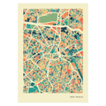 São Paulo Stadtkarte Poster - Polychroma Stadtplan Modern Art Print Stadtkarte Poster – Polychroma Modern Art Print