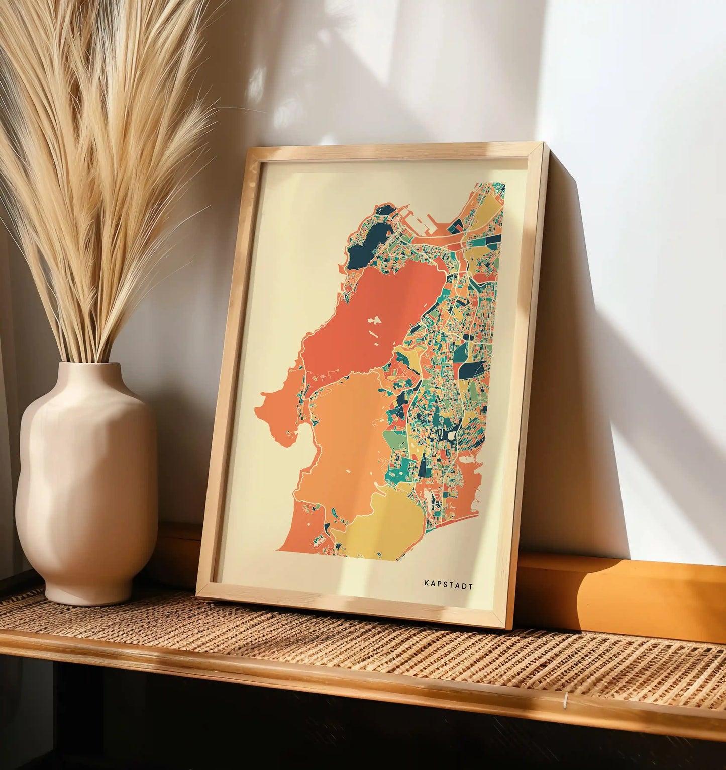 Kapstadt Stadtkarte Poster – Polychroma Modern Art Print