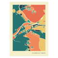 Schwäbisch Gmünd Stadtkarte Poster – Polychroma Modern Art Print