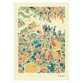 Sydney Stadtkarte Poster – Polychroma Modern Art Print