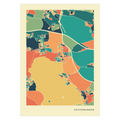 Echterdingen Stadtkarte Poster – Polychroma Modern Art Print