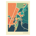 Ravensburg Stadtkarte Poster – Polychroma Modern Art Print
