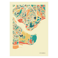 Istanbul Stadtkarte Poster – Polychroma Modern Art Print