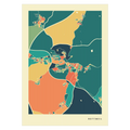 Rottweil Stadtkarte Poster – Polychroma Modern Art Print