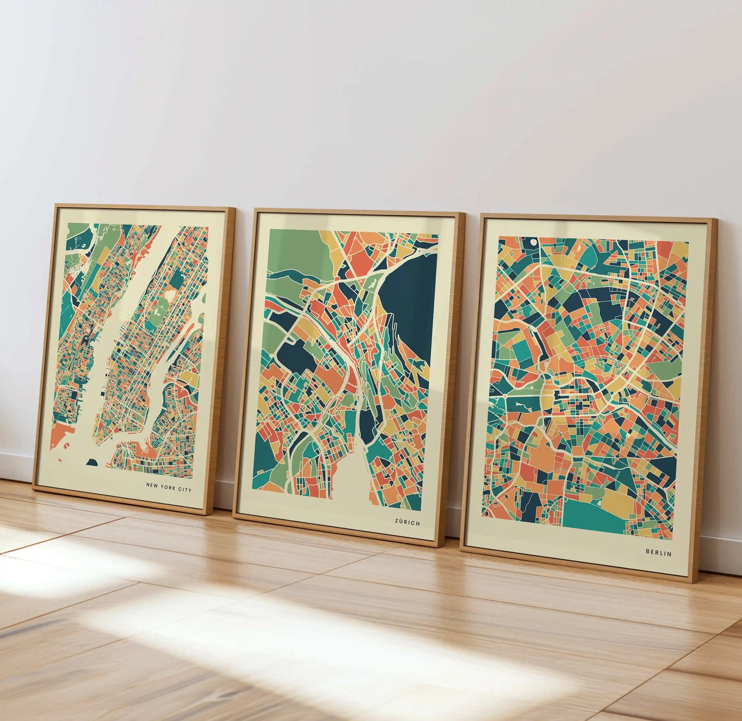 Zürich Stadtkarte Poster – Polychroma Modern Art Print