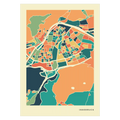 Innsbruck Stadtkarte Poster – Polychroma Modern Art Print