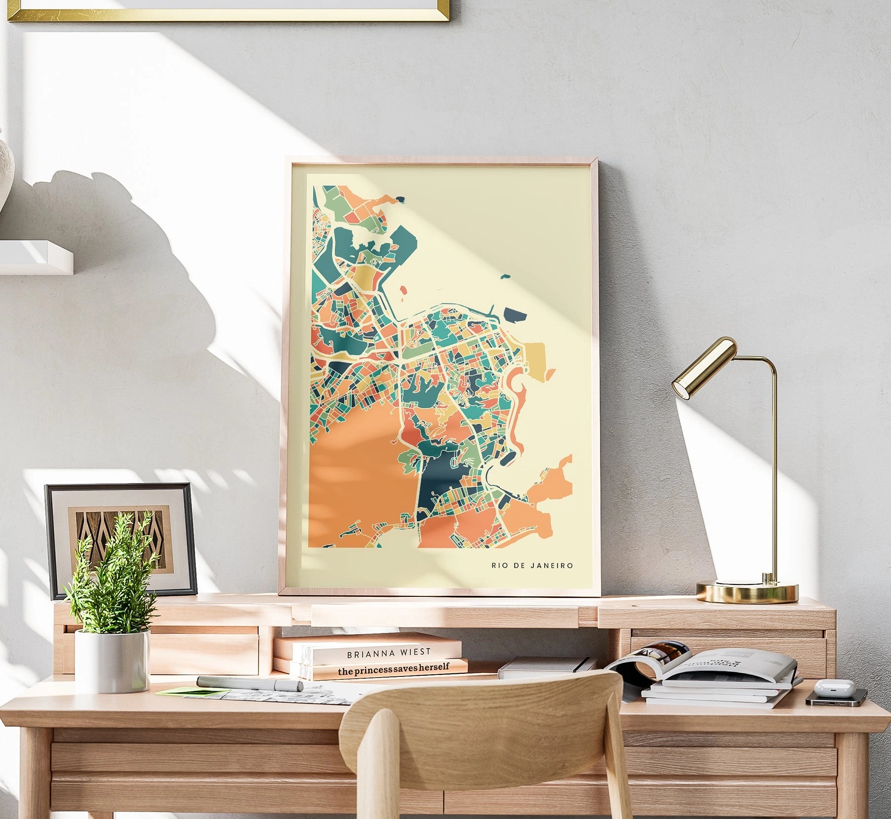 Rio De Janeiro Stadtkarte Poster – Polychroma Modern Art Print