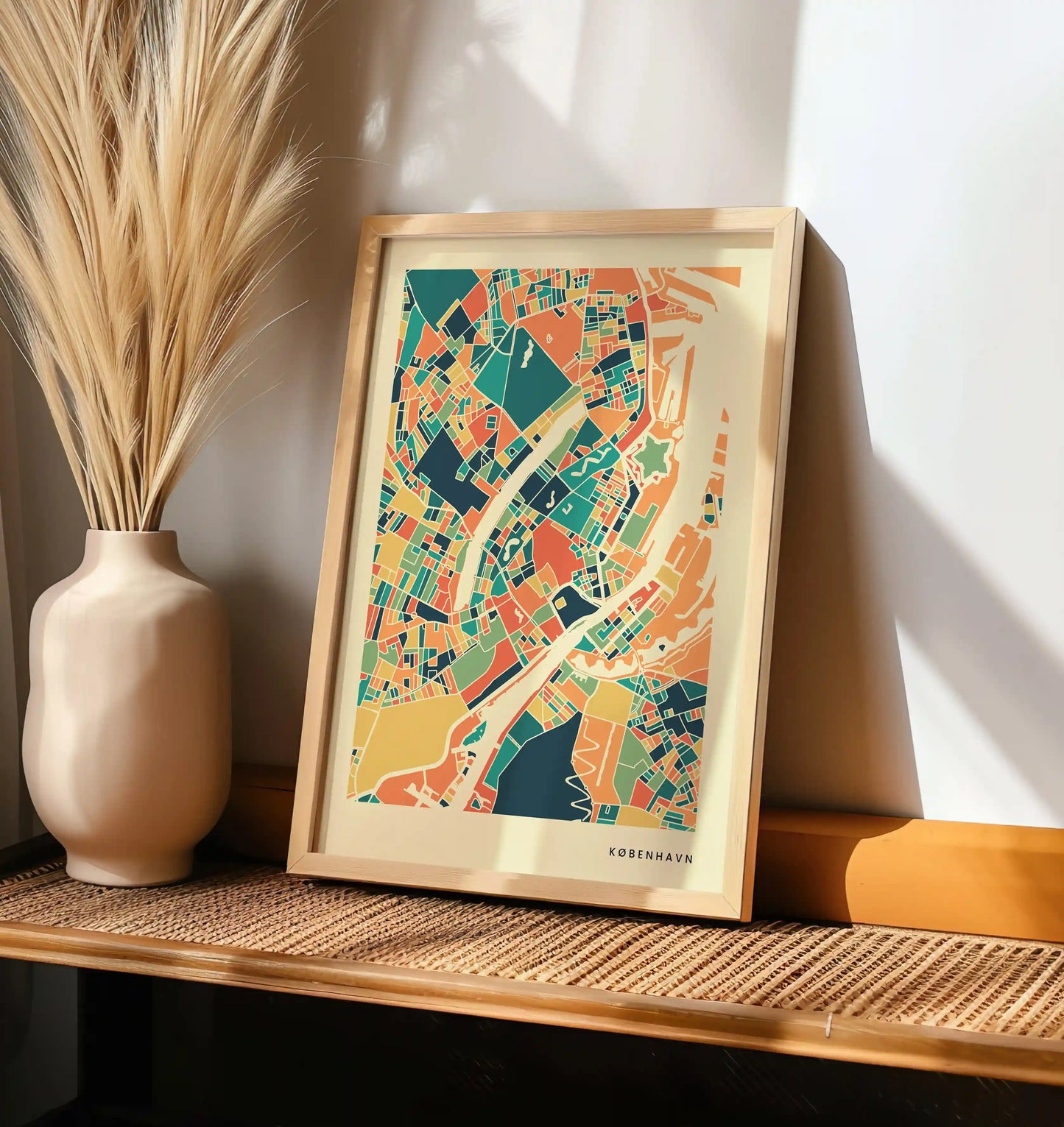 København Stadtkarte Poster – Polychroma Modern Art Print