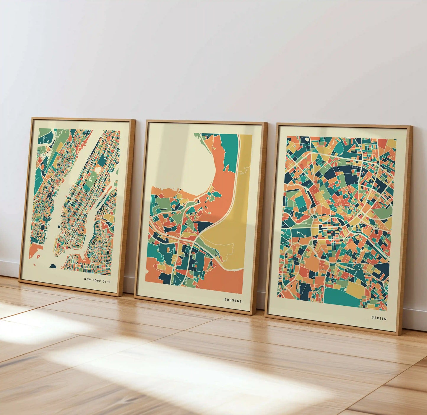 Bregenz Stadtkarte Poster – Polychroma Modern Art Print