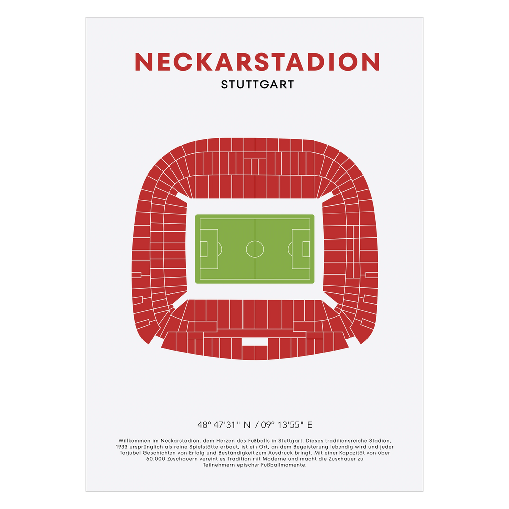 VfB Stuttgart Neckarstadion Poster