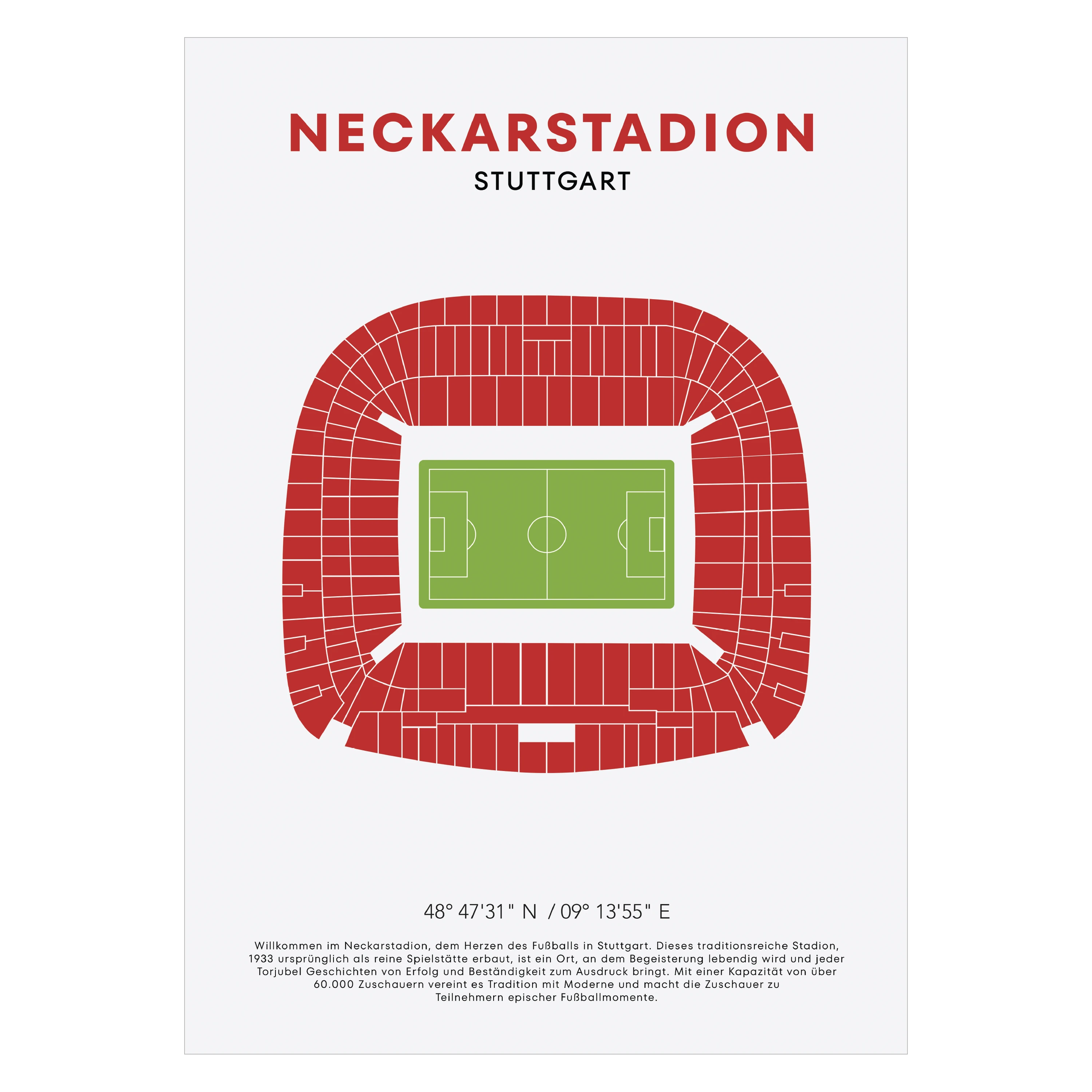 VfB Stuttgart Neckarstadion Poster