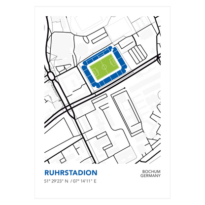 Bochum Ruhrstadion Poster Bundesliga