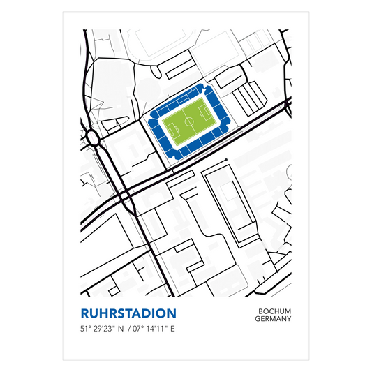 Bochum Ruhrstadion Poster Bundesliga