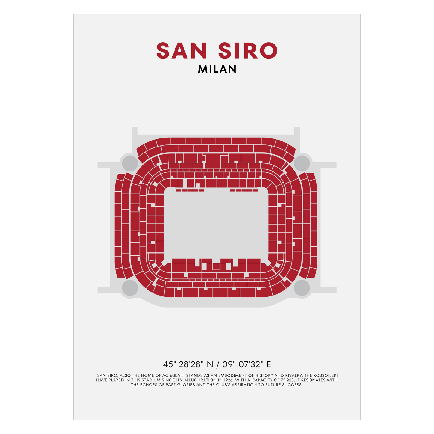 AC Milan San Siro Print Soccer Stadium