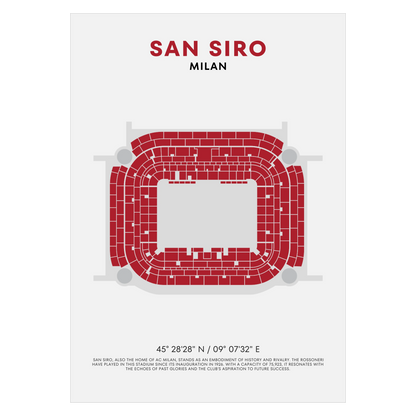 AC Milan San Siro Print Soccer Stadium