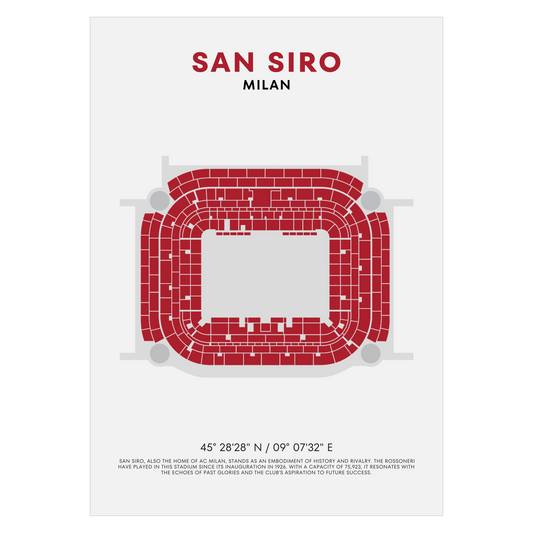 AC Milan San Siro Print Soccer Stadium