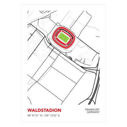 Eintracht Frankfurt Waldstadion Poster