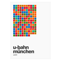 München U-Bahn Poster MVV Netzplan Wandbild