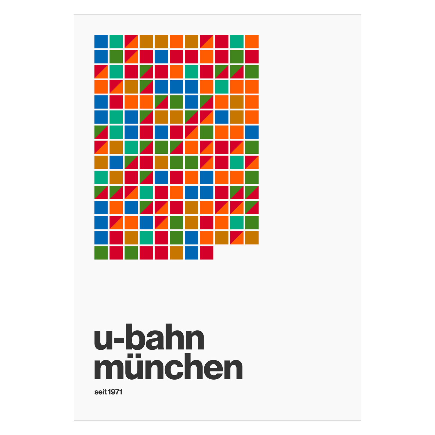 München U-Bahn Poster MVV Netzplan Wandbild