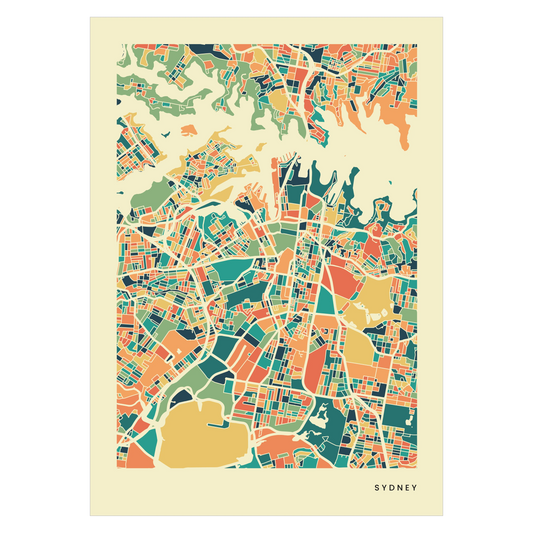 Sydney city map poster