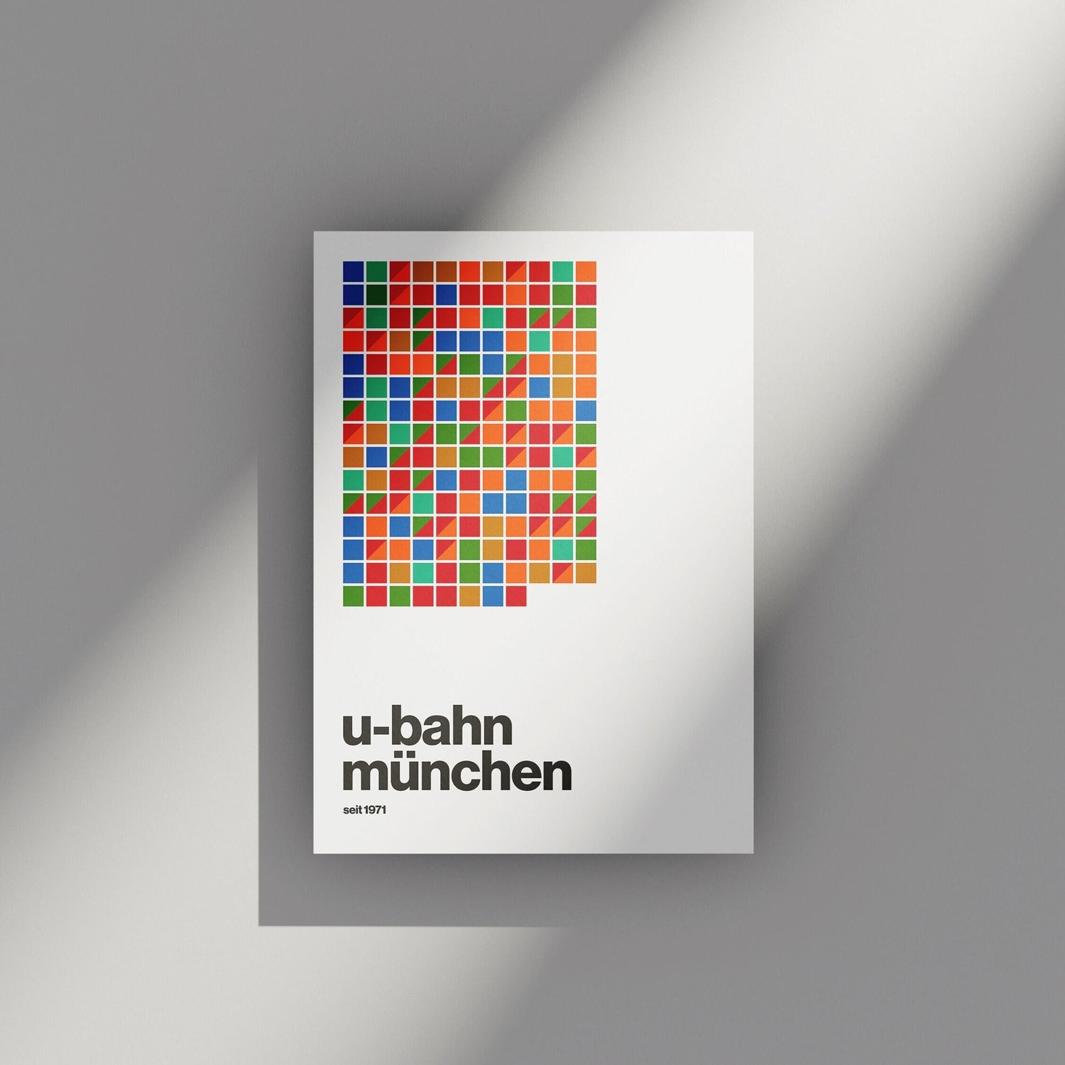 Poster München U-Bahn Geschenk Einweihung Stadtbahn Minimalistisch Wandbild Tram Wanddeko Kunst Hochwertiges Geschenk Poster