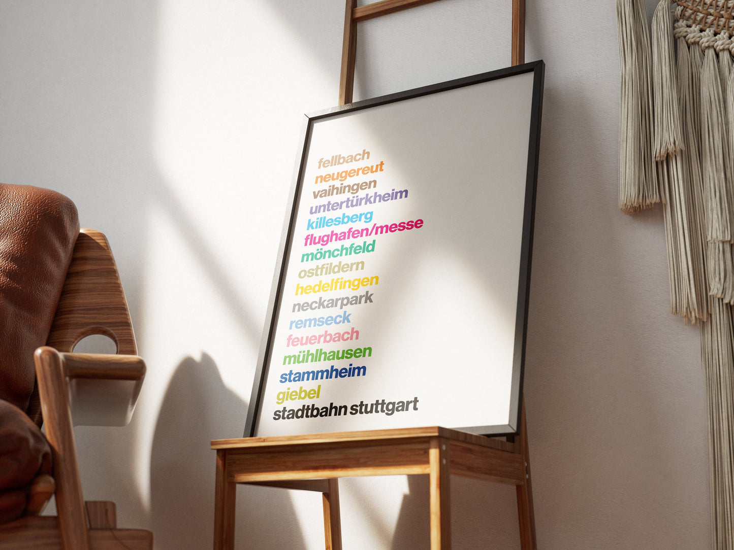 Poster Stuttgart U-Bahn Print Minimalism Stadtbahn Metro Art Subway High Quality Gift Print Poster