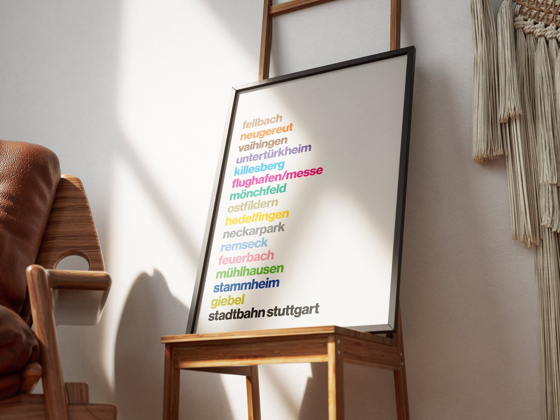 Poster Stuttgart U-Bahn Print Minimalism Stadtbahn Metro Art Subway High Quality Gift Print Poster