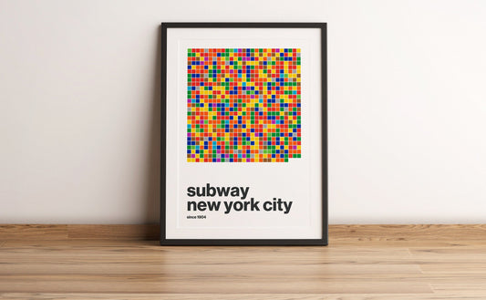 Poster New York Subway U-Bahn Geschenk Einweihung Stadtbahn Minimalistisch Wanddeko Wohnzimmer