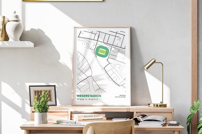 Bremen Weserstadion Poster Werder Bundesliga