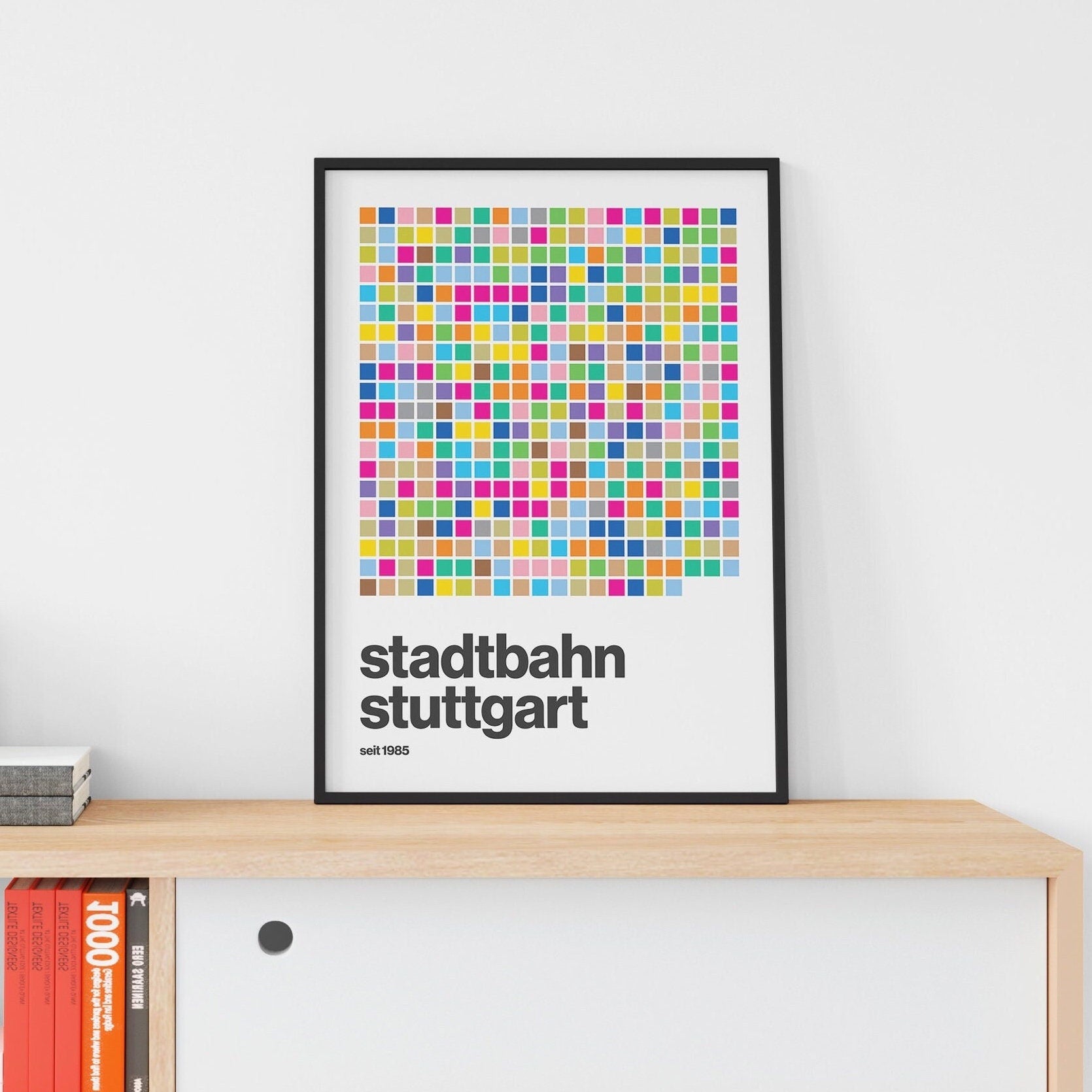 Poster Minimalistisch Stuttgart U-Bahn Print Minimalism Stadtbahn Metro Art Subway High Quality Gift Print Poster