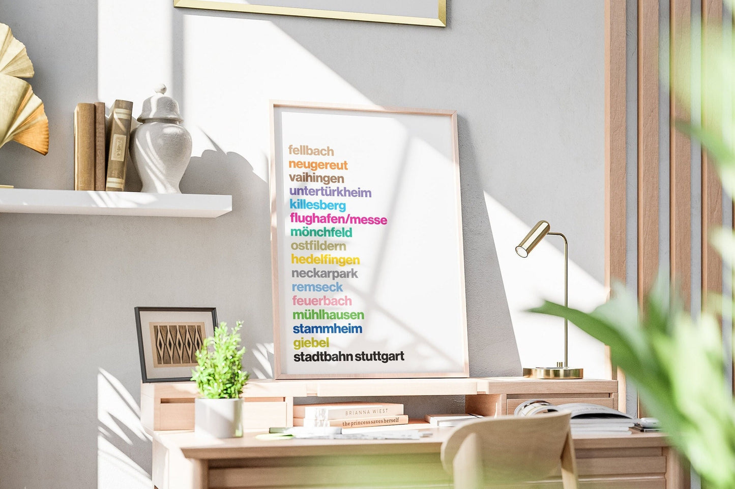 Poster Stuttgart U-Bahn Print Minimalism Stadtbahn Metro Art Subway High Quality Gift Print Poster
